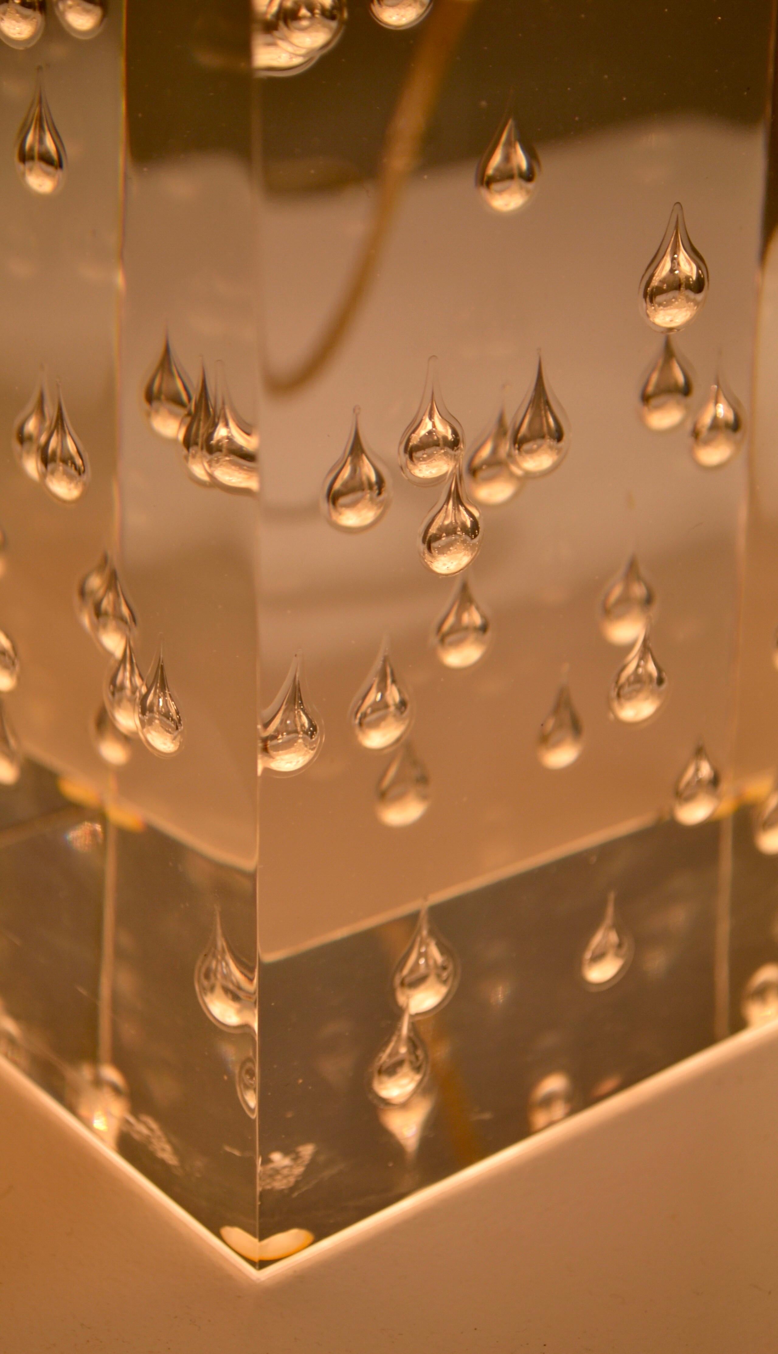 A lucite 'drop' lamp by Pierre Giraudon France 1970 1