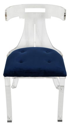 Lucite Upholstered Chair