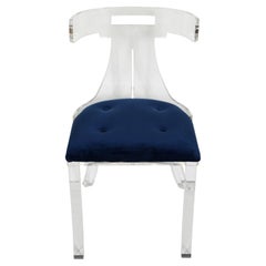 Lucite Upholstered Chair