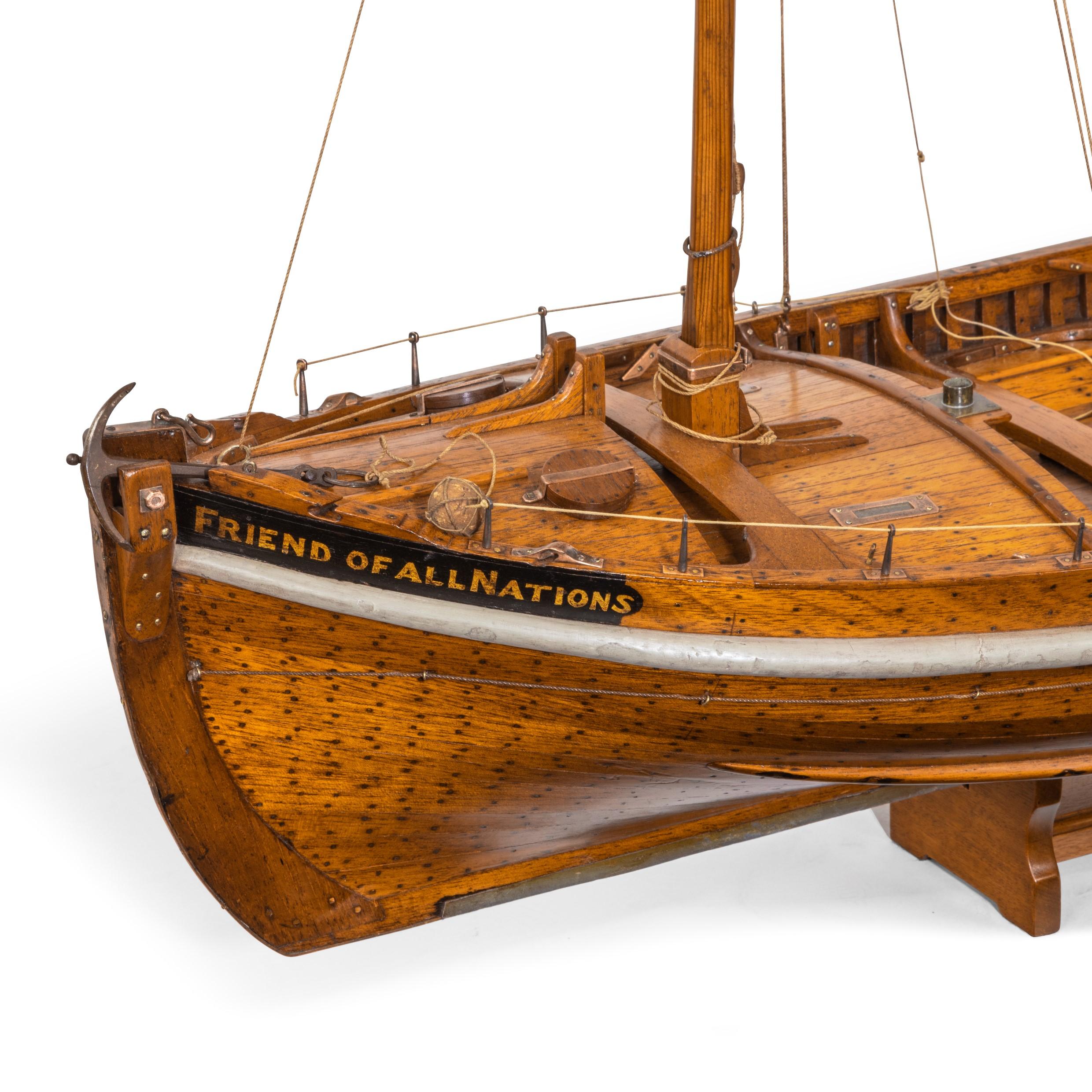 Lugger Lifeboat Model by Twyman for the International Exhibition, London, 1862 For Sale 6