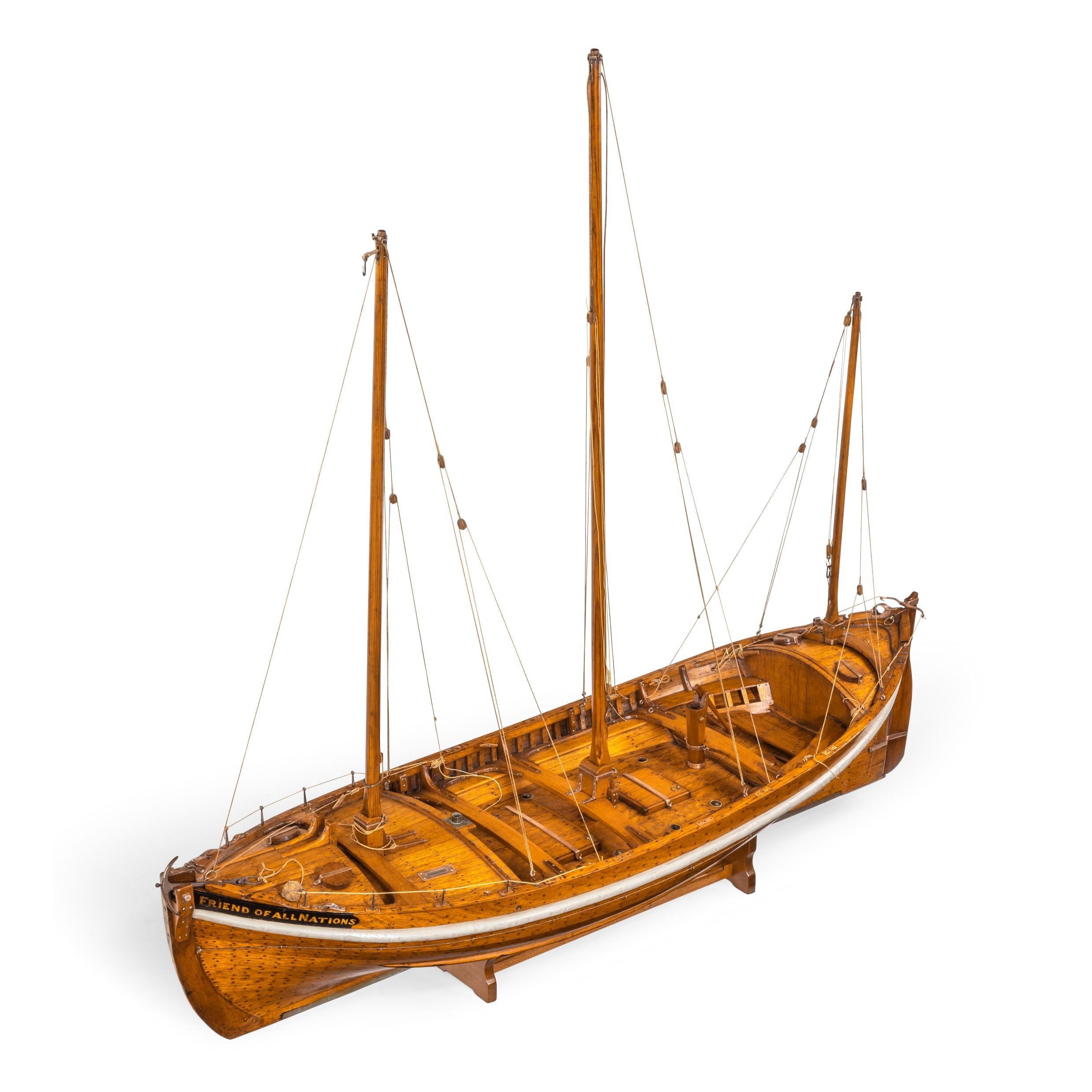 Lugger Lifeboat Model by Twyman for the International Exhibition, London, 1862 For Sale 7