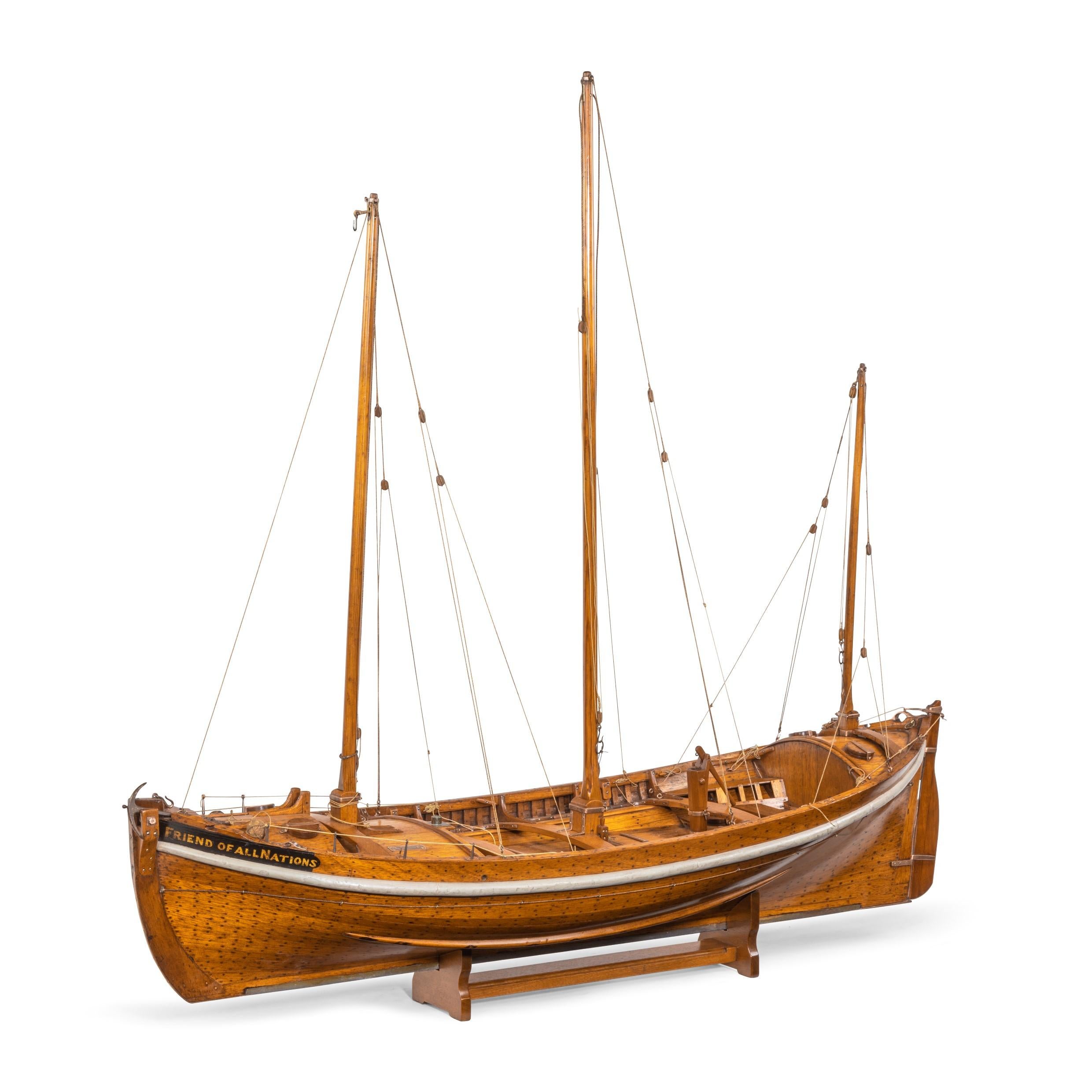 Lugger Lifeboat Model by Twyman for the International Exhibition, London, 1862 For Sale 8