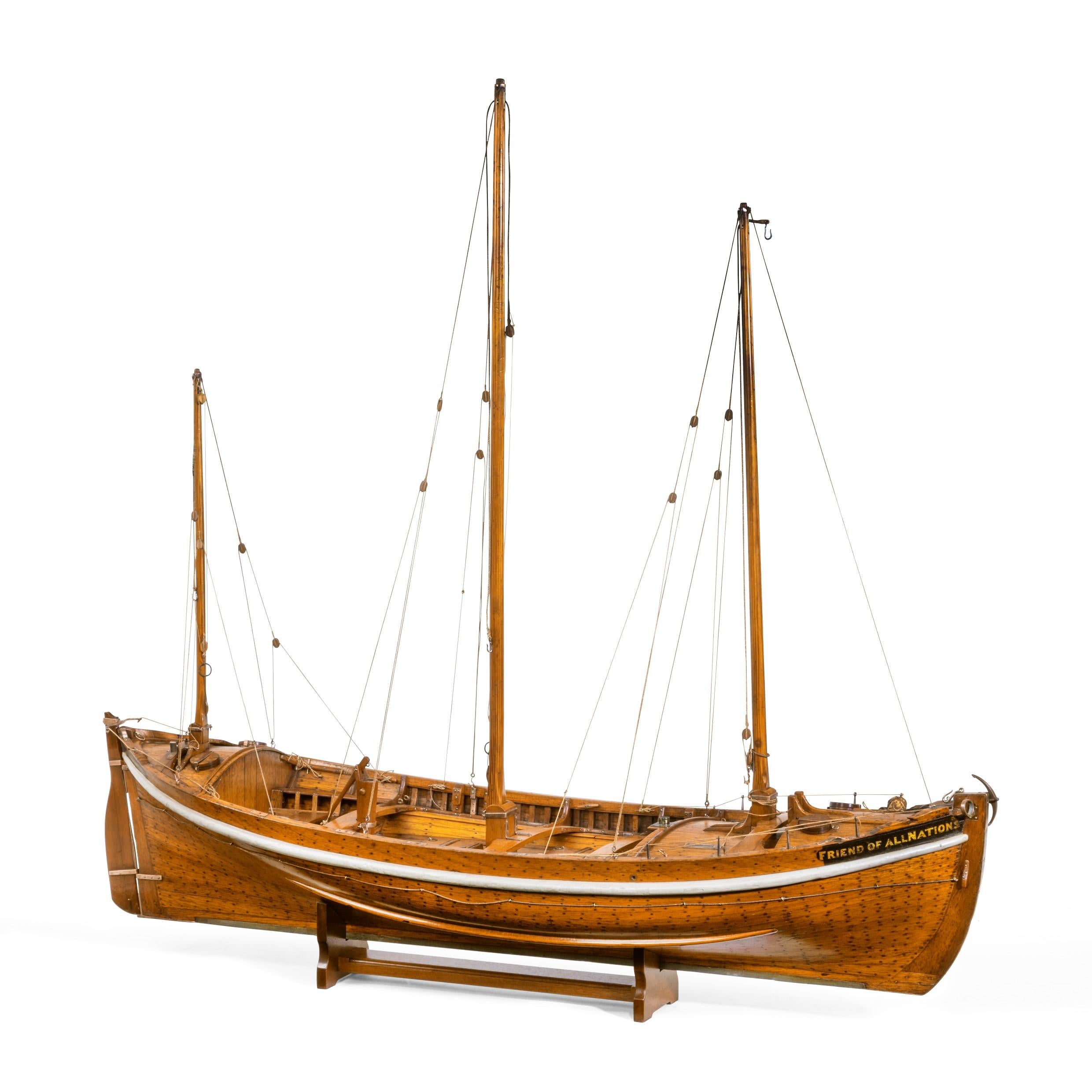 Lugger Lifeboat Model by Twyman for the International Exhibition, London, 1862 For Sale 9