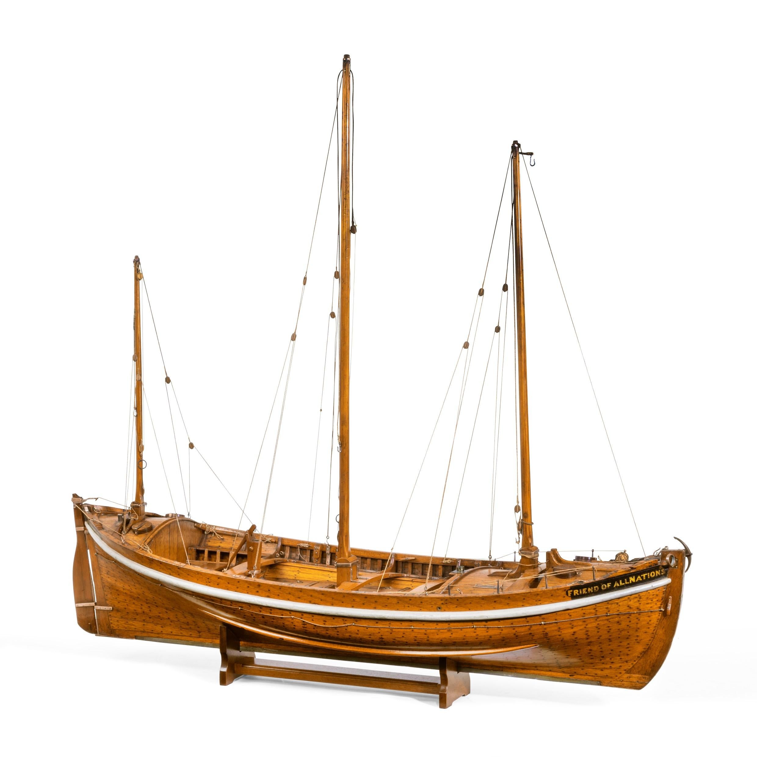 Modèle de bateau à vapeur Lugger de Twyman pour l'exposition internationale, Londres, 1862 en vente 11