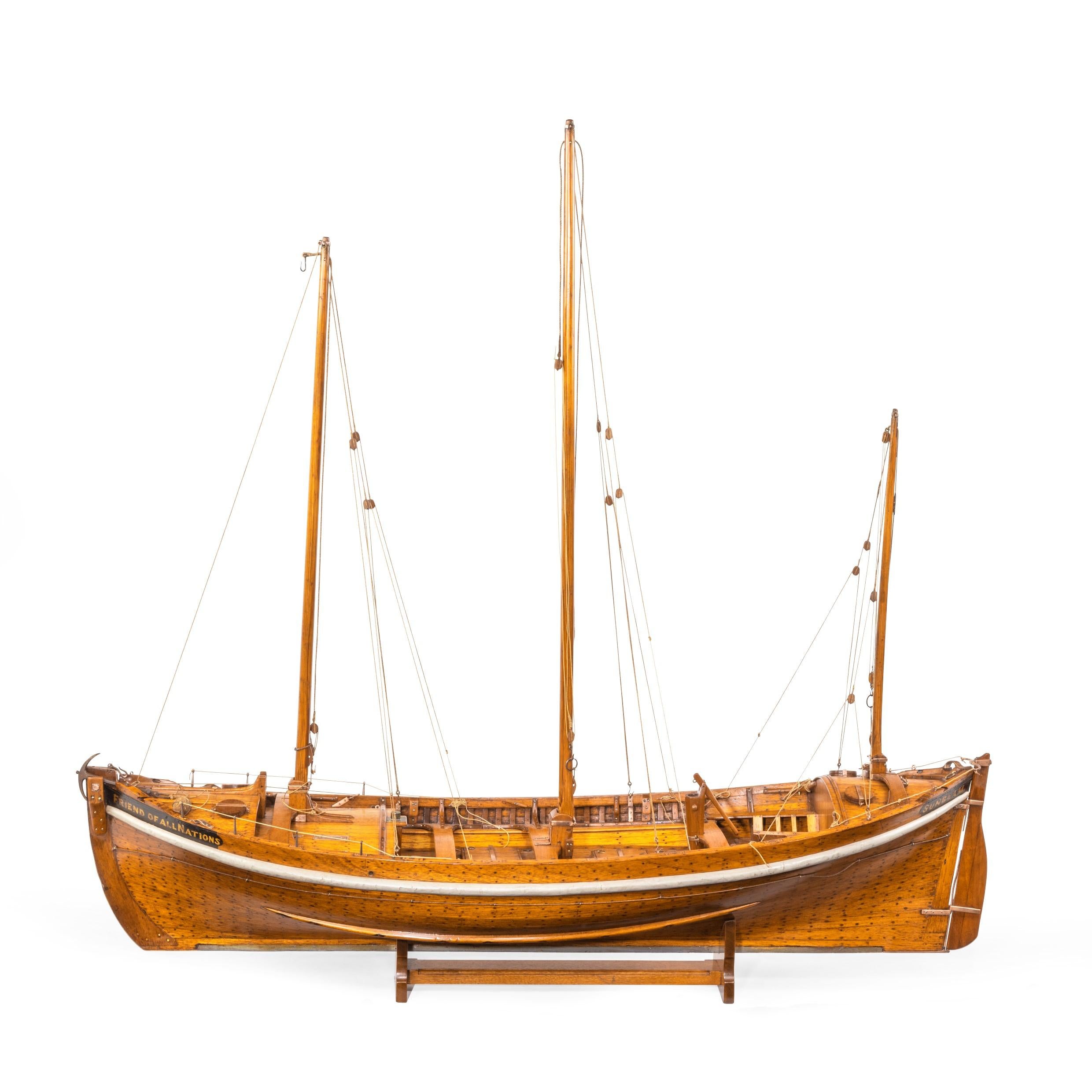 Lugger Lifeboat Model by Twyman for the International Exhibition, London, 1862 For Sale 10