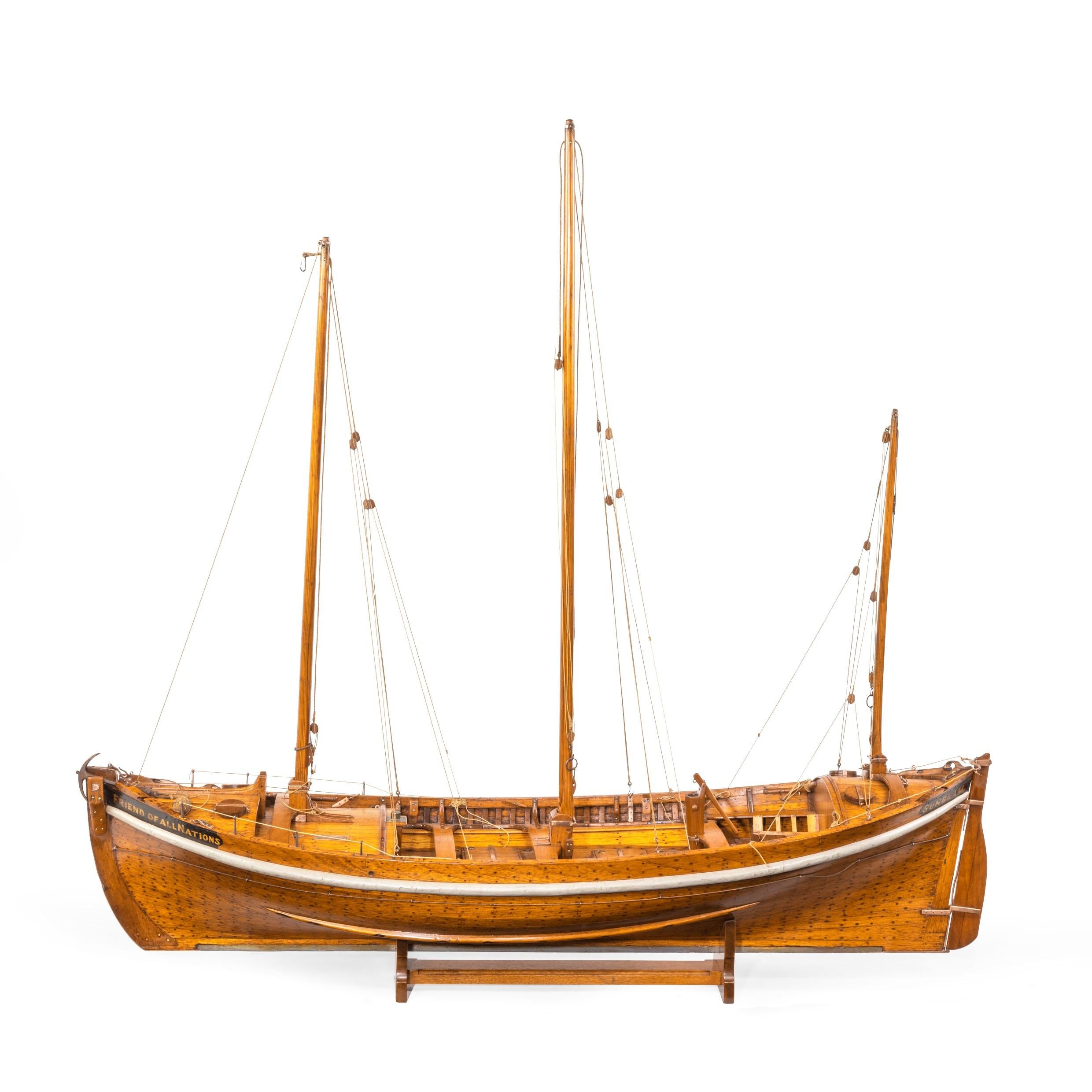 Modèle de bateau à vapeur Lugger de Twyman pour l'exposition internationale, Londres, 1862 en vente 12