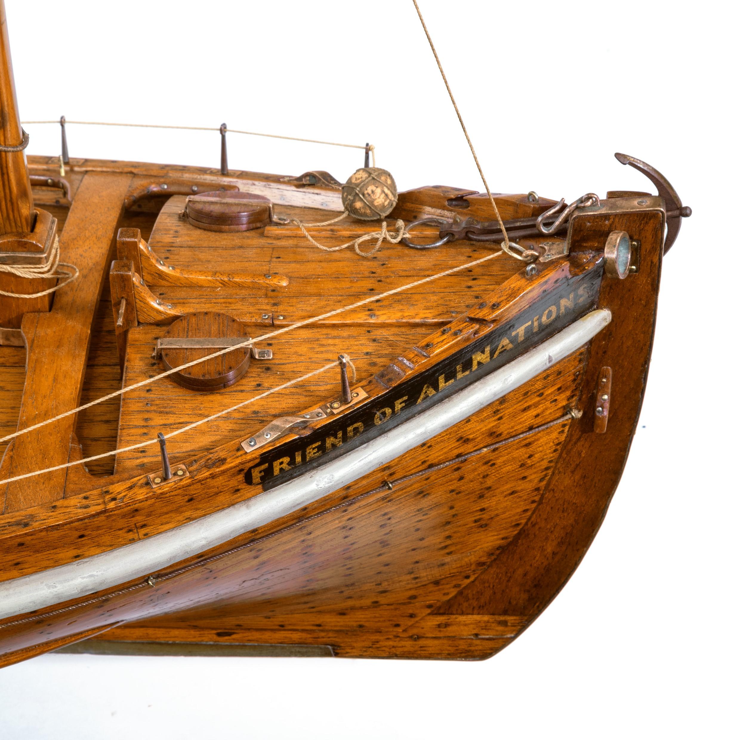 Mid-19th Century Lugger Lifeboat Model by Twyman for the International Exhibition, London, 1862 For Sale