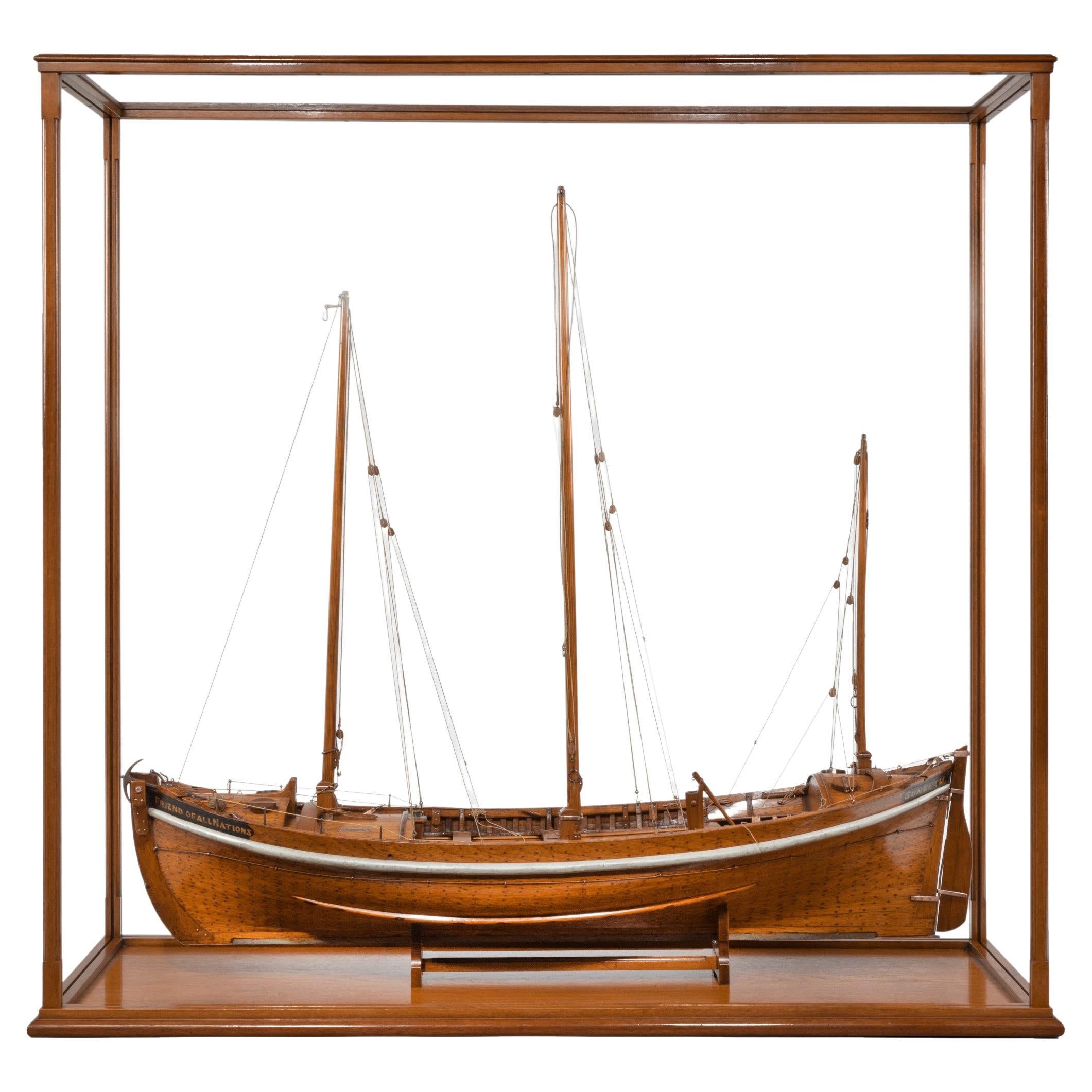 Lugger Lifeboat Model by Twyman for the International Exhibition, London, 1862 For Sale