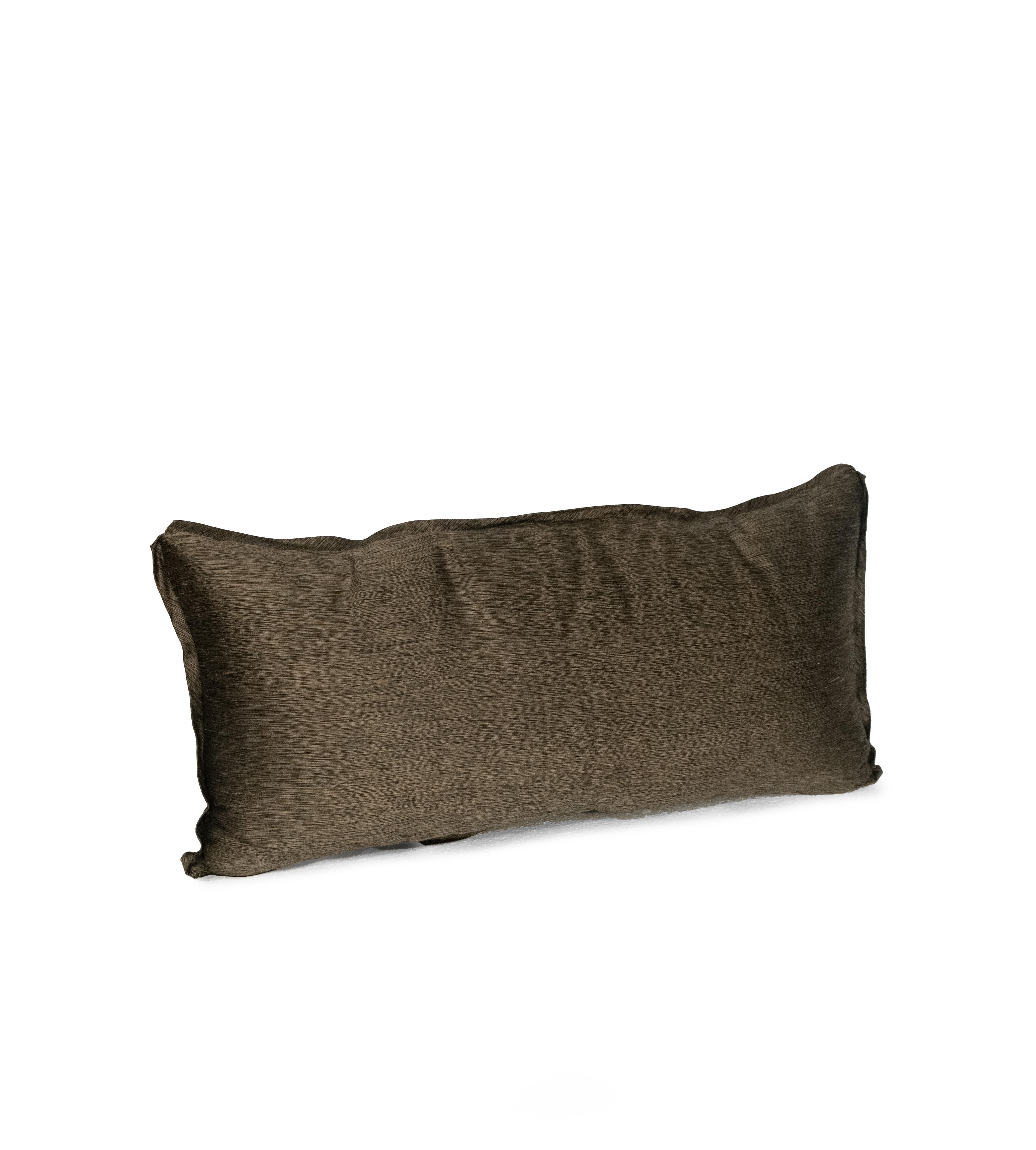 Soie A Lumbar Fortuny Fabric Cushion in the Crosini Pattern en vente