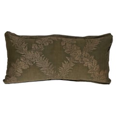 A Lumbar Fortuny Fabric Cushion in the Crosini Pattern