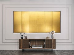 A Luminous Six-panel Gold Leaf Screen