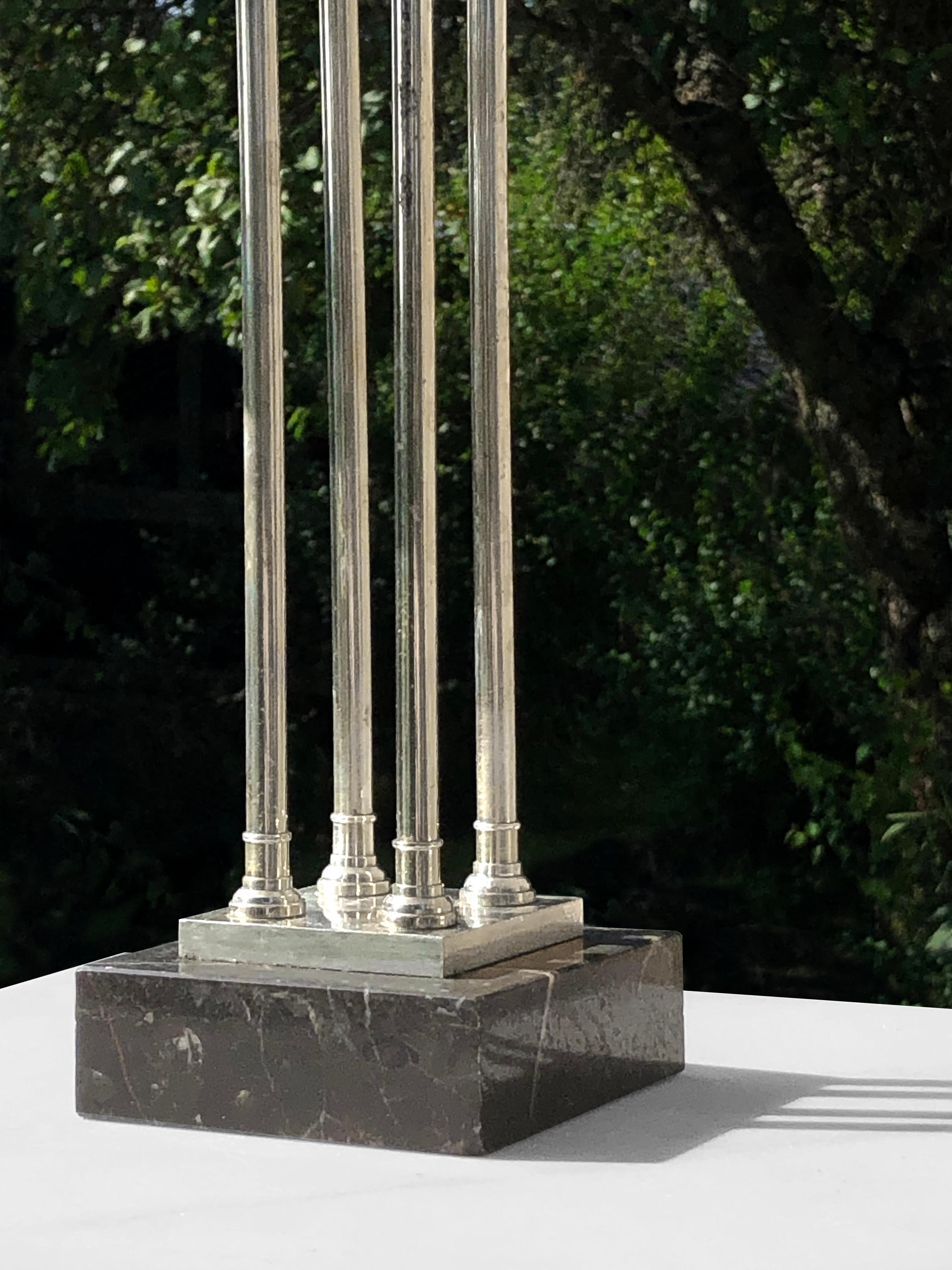 A LUXURIOUS Art-Deco MODERNIST TABLE LAMP, in the style of DESNY, France 1930 Francés en venta