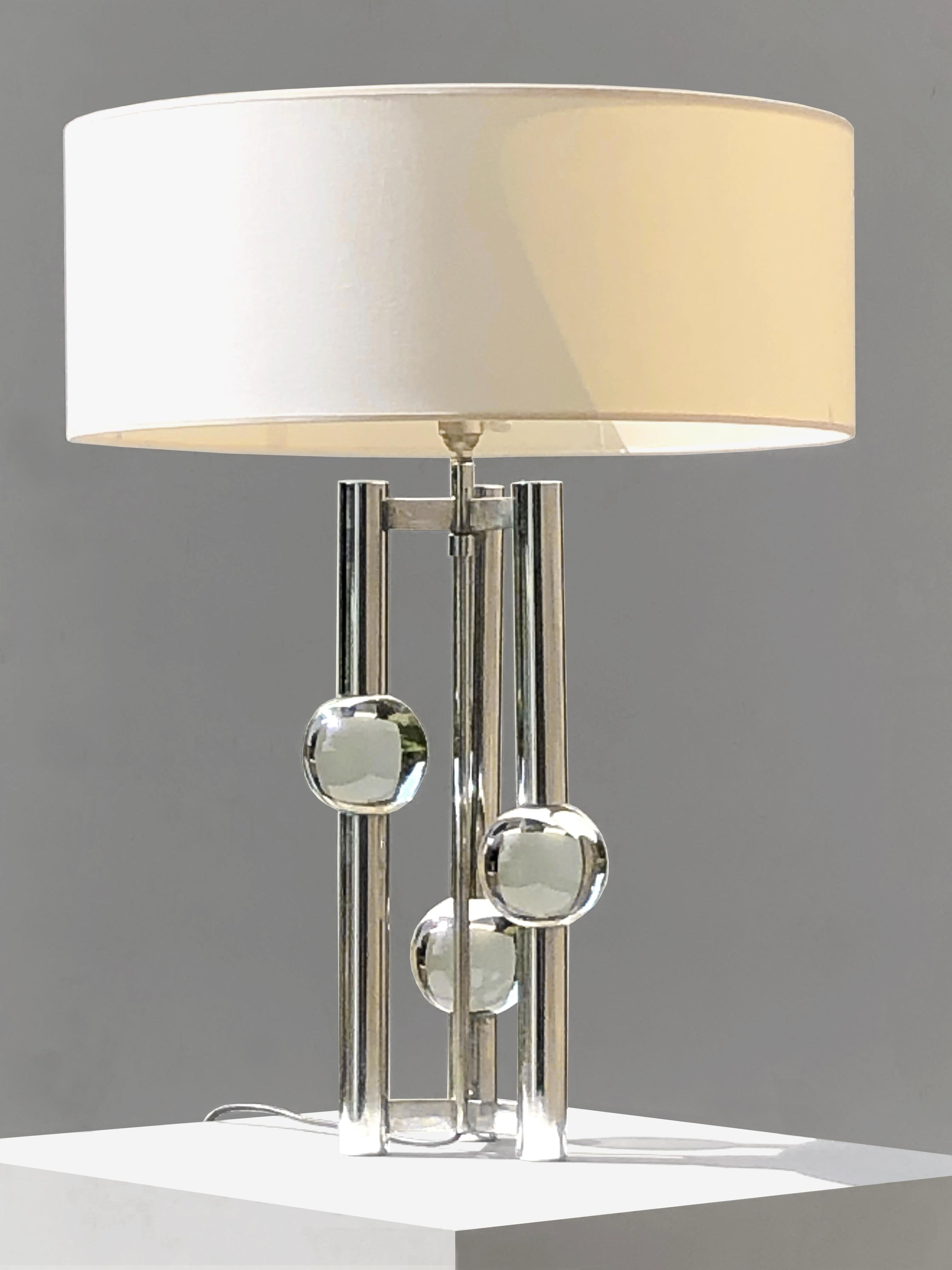 Space Age A Luxurious SEVENTIES SPACE-AGE Table LAMP, in MAISON CHARLES Style, France 1970 For Sale