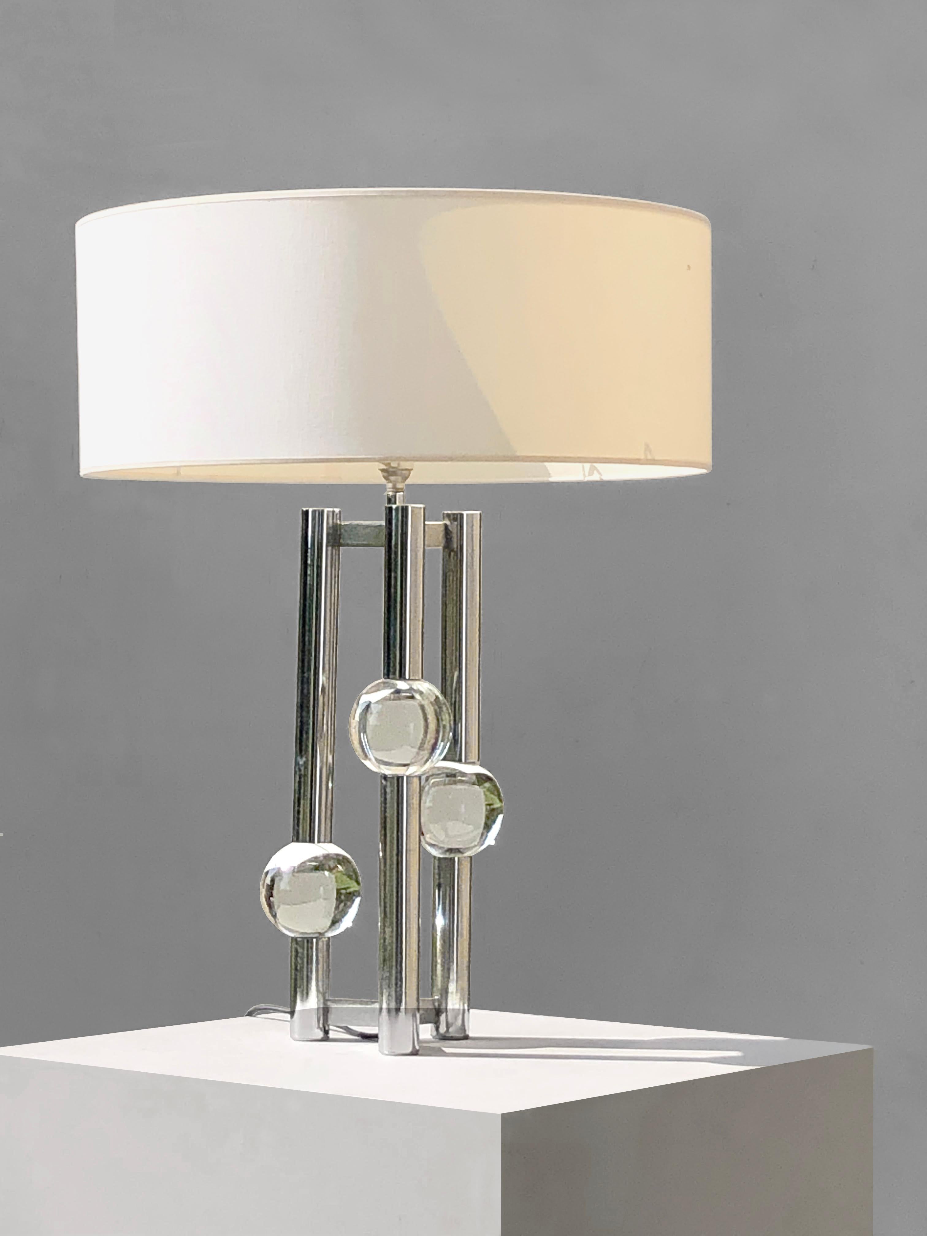 Late 20th Century A Luxurious SEVENTIES SPACE-AGE Table LAMP, in MAISON CHARLES Style, France 1970 For Sale