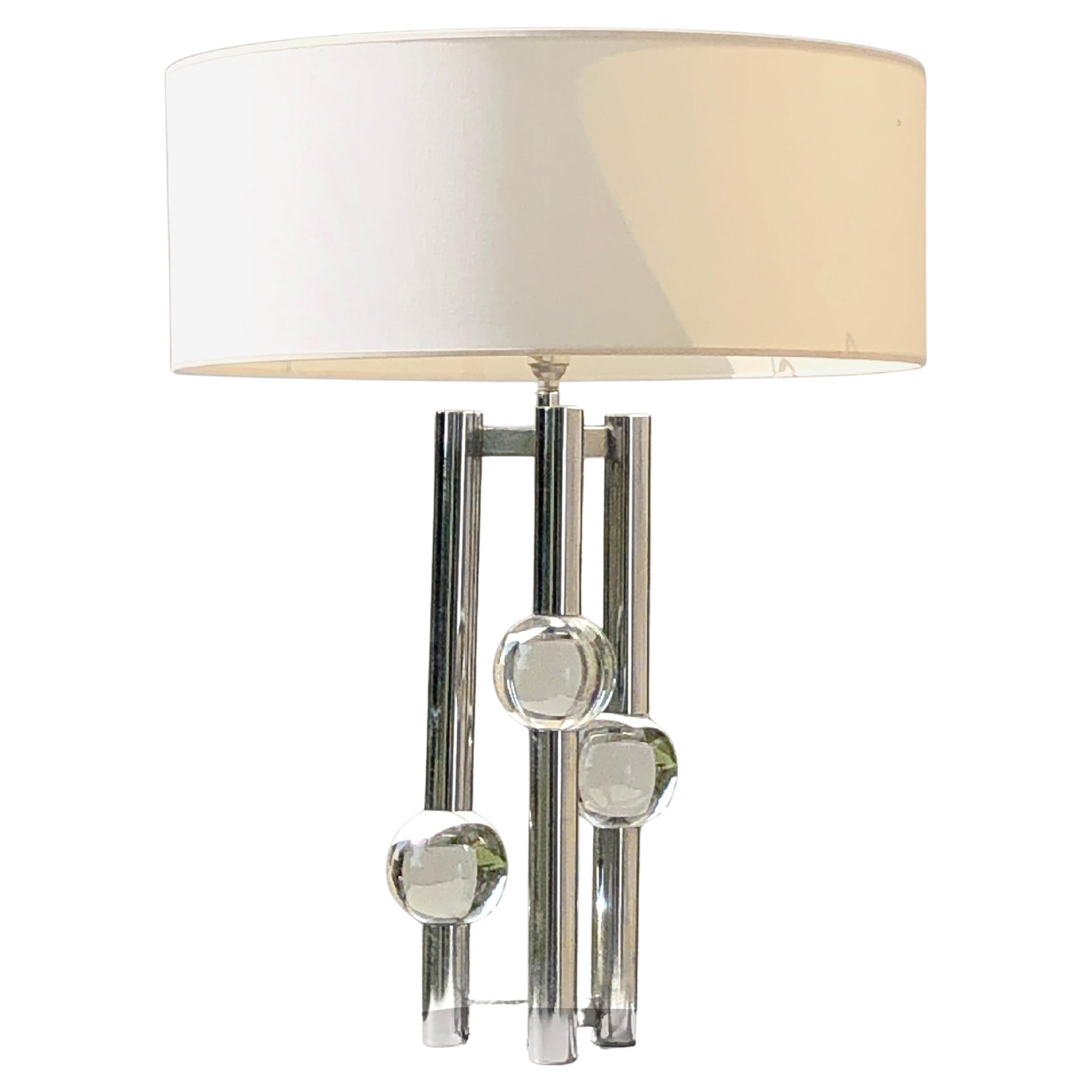 A Luxurious SEVENTIES SPACE-AGE Table LAMP, in MAISON CHARLES Style, France 1970 For Sale