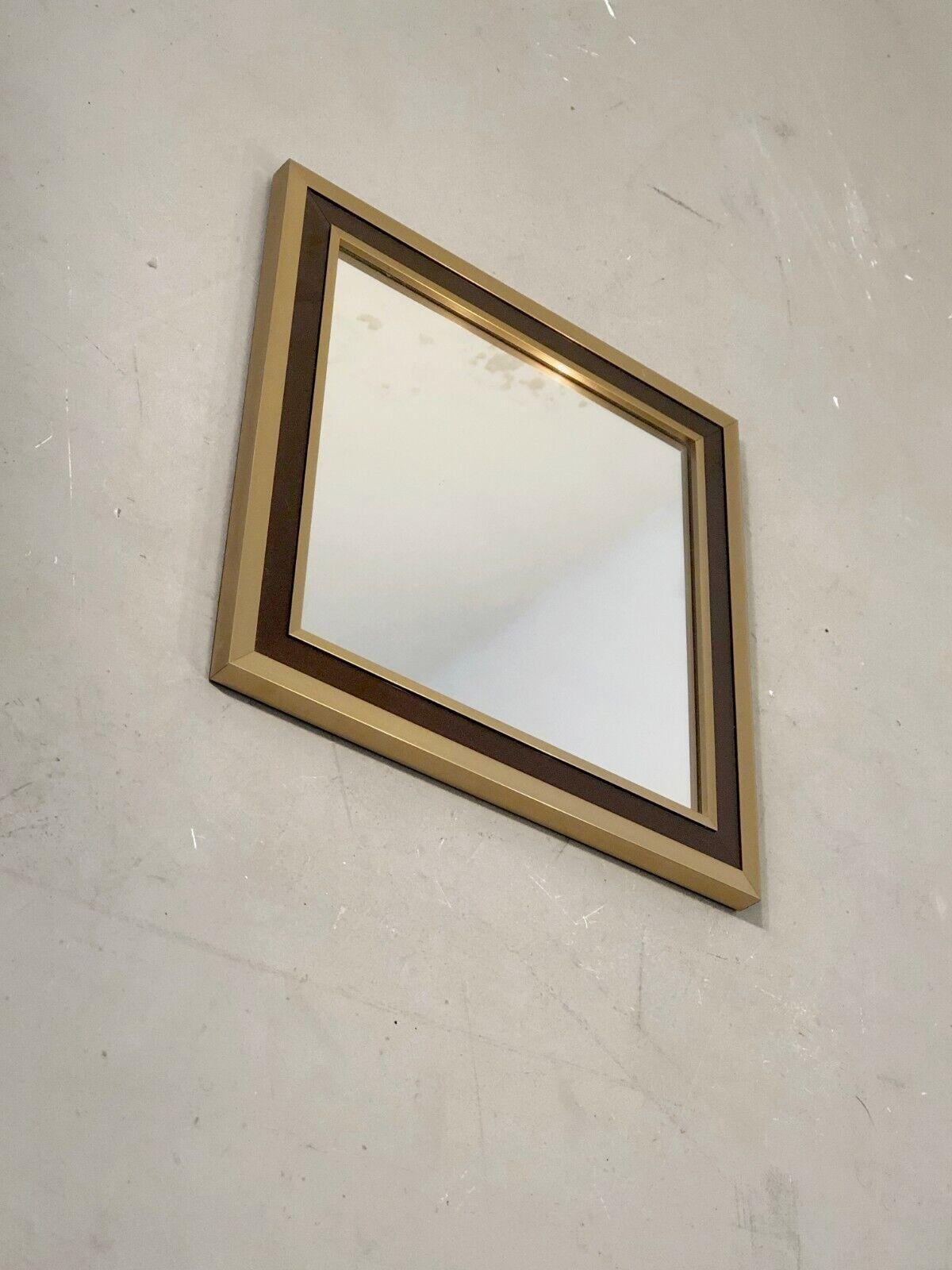 Post-Modern A Luxurious SHABBY-CHIC Brass WALL MIRROR, WILLY RIZZO Style, France 1970 For Sale