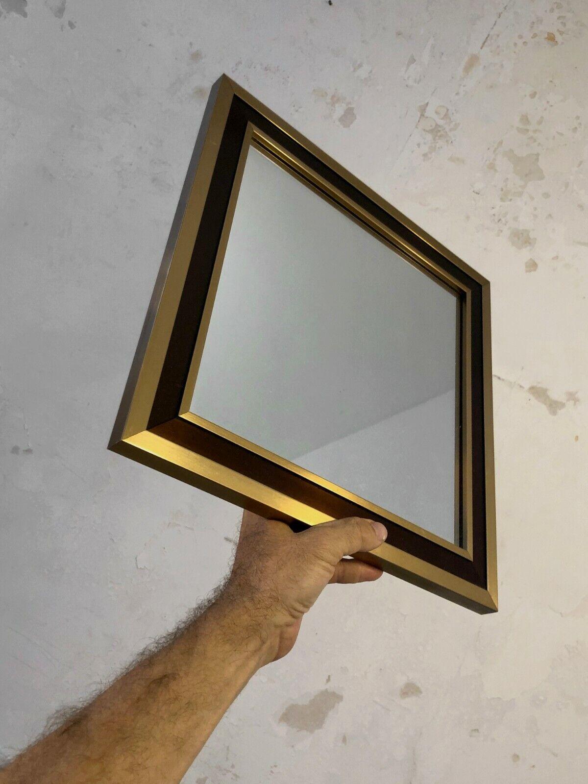 A Luxurious SHABBY-CHIC Brass WALL MIRROR, WILLY RIZZO Style, France 1970 For Sale 1