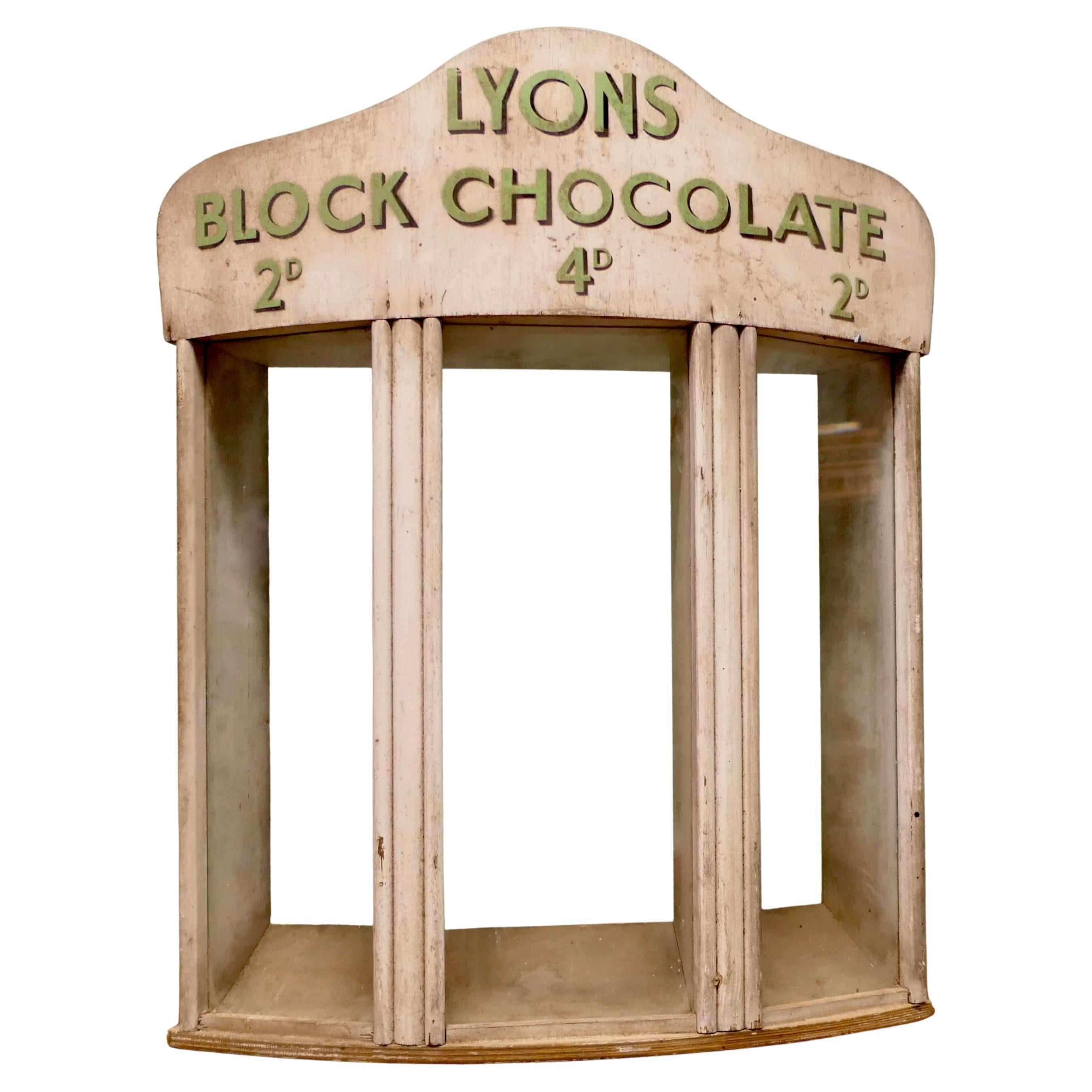 A Lyons Sweet Shop Chocolate Dispensing Cabinet   A very rare piece