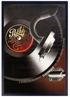 A. M. Cassandre Pathe Lithographie Original Decca Gemälde Art Deco Stil Modern