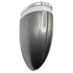 A Machine Age Streamline Brushed Aluminum Wall Sconce, 13 Available