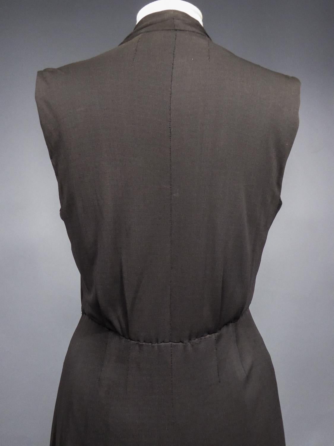 Robe de cocktail Madame Grès en jersey de soie plissé numérotée 63926 Circa 1950 5