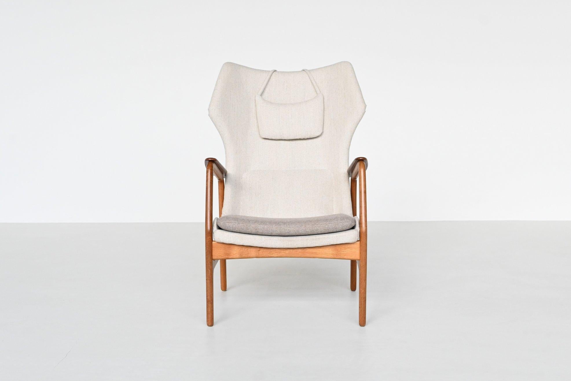 Mid-Century Modern Madsen & H. Schubell Wingback Lounge Chair Bovenkamp the Netherlands, 1960
