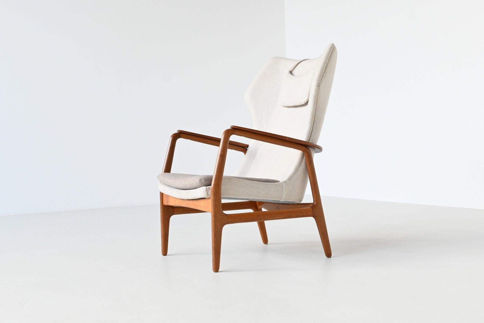 Mid-20th Century Madsen & H. Schubell Wingback Lounge Chair Bovenkamp the Netherlands, 1960