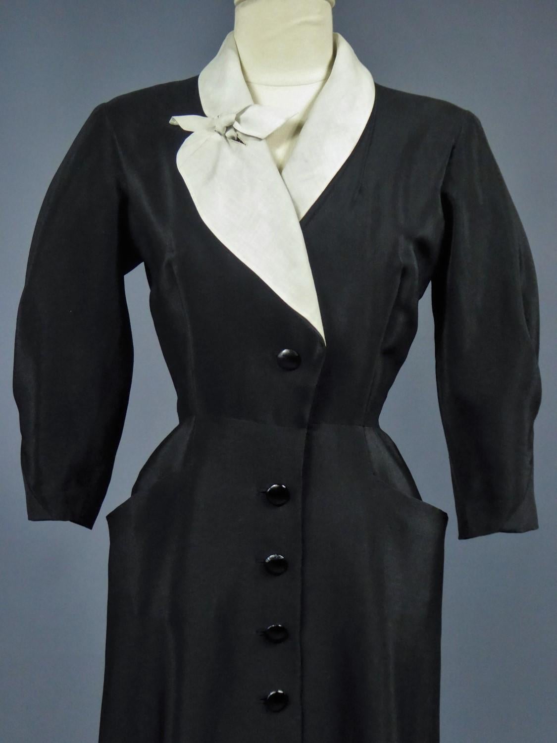 A Maggy Rouff French Couture Dinner Dress Circa 1950 5