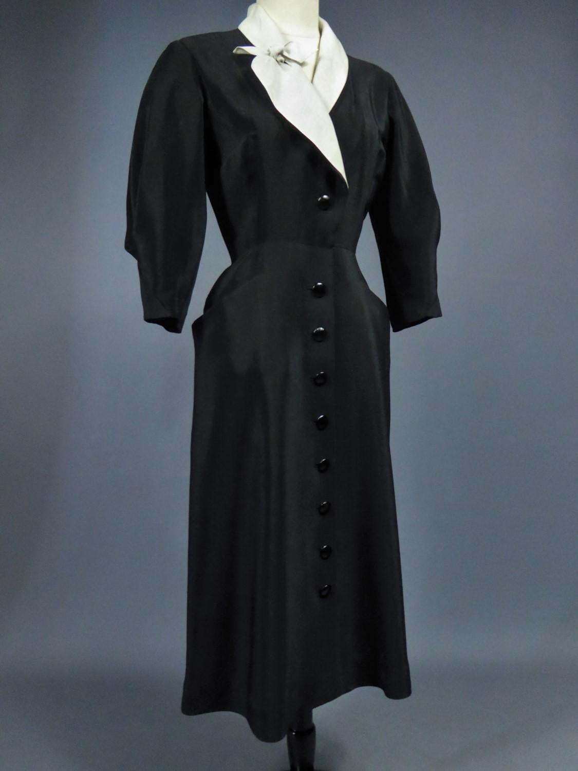 A Maggy Rouff French Couture Dinner Dress Circa 1950 6