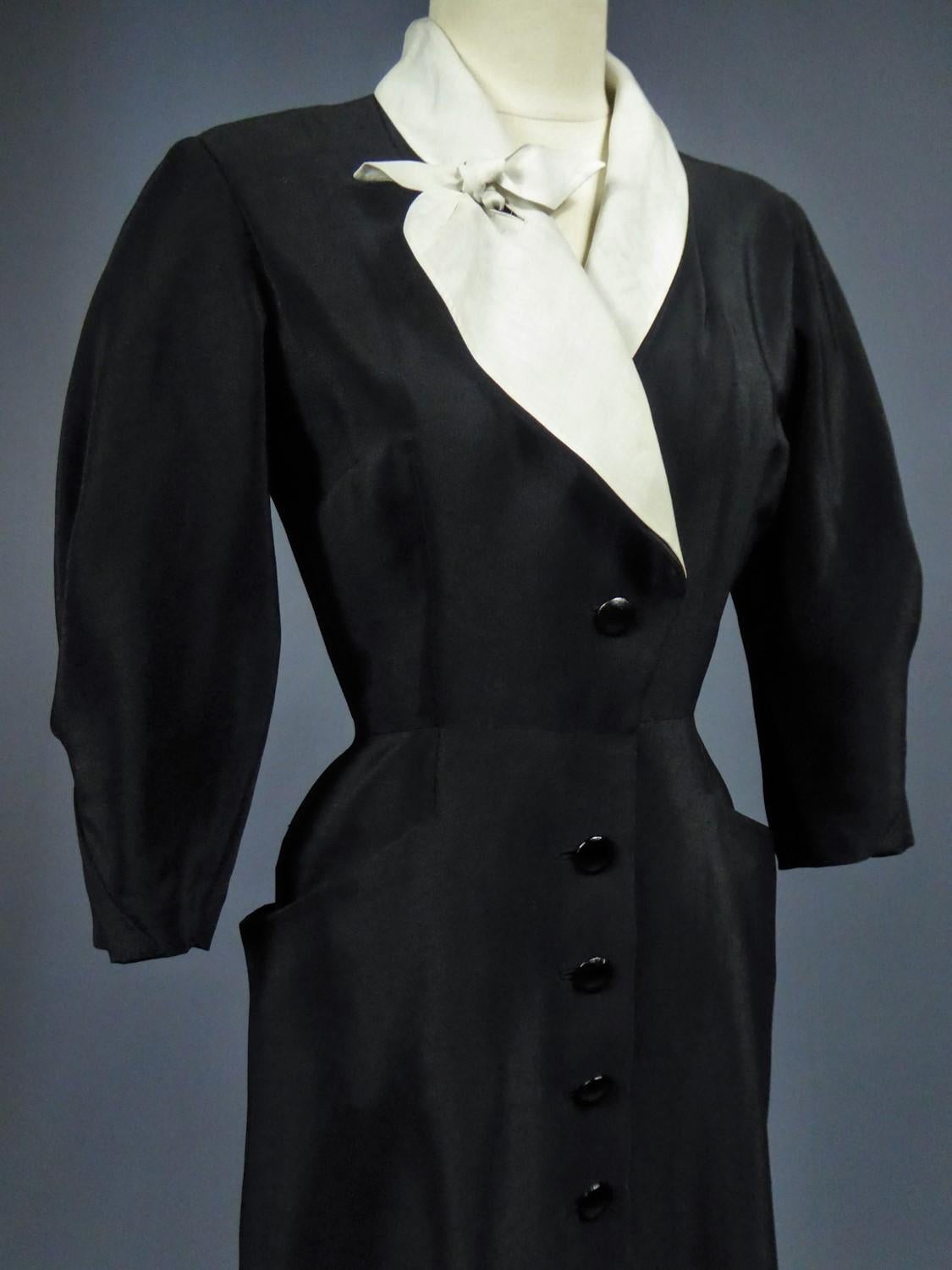 A Maggy Rouff French Couture Dinner Dress Circa 1950 7