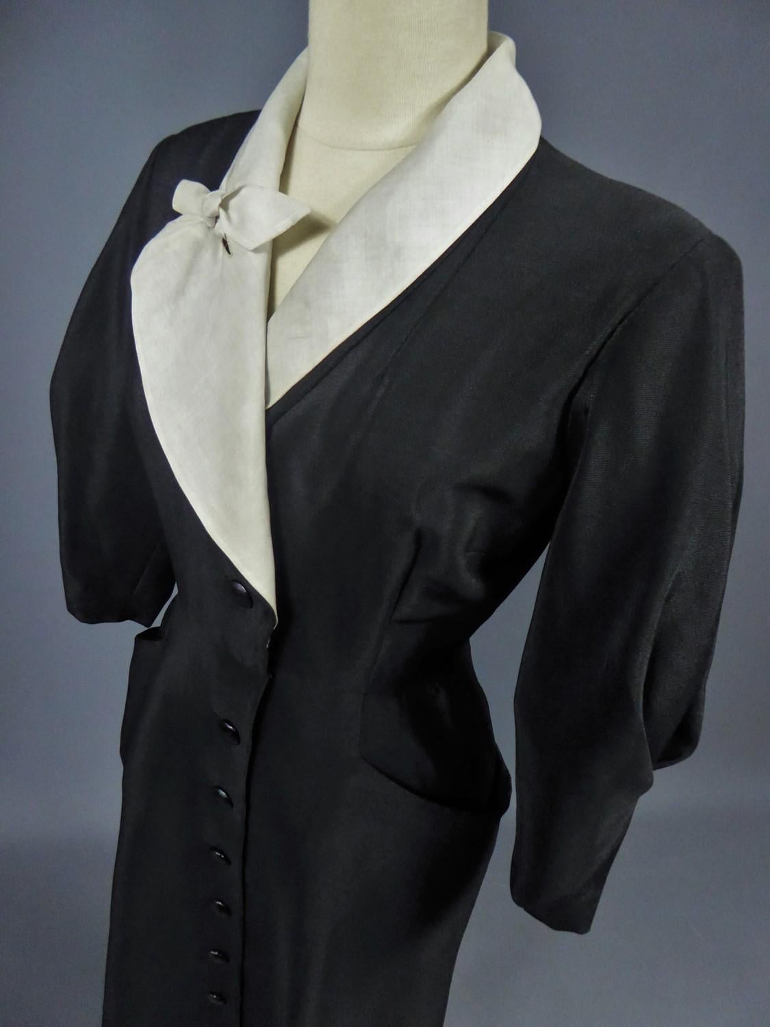 A Maggy Rouff French Couture Dinner Dress Circa 1950 14