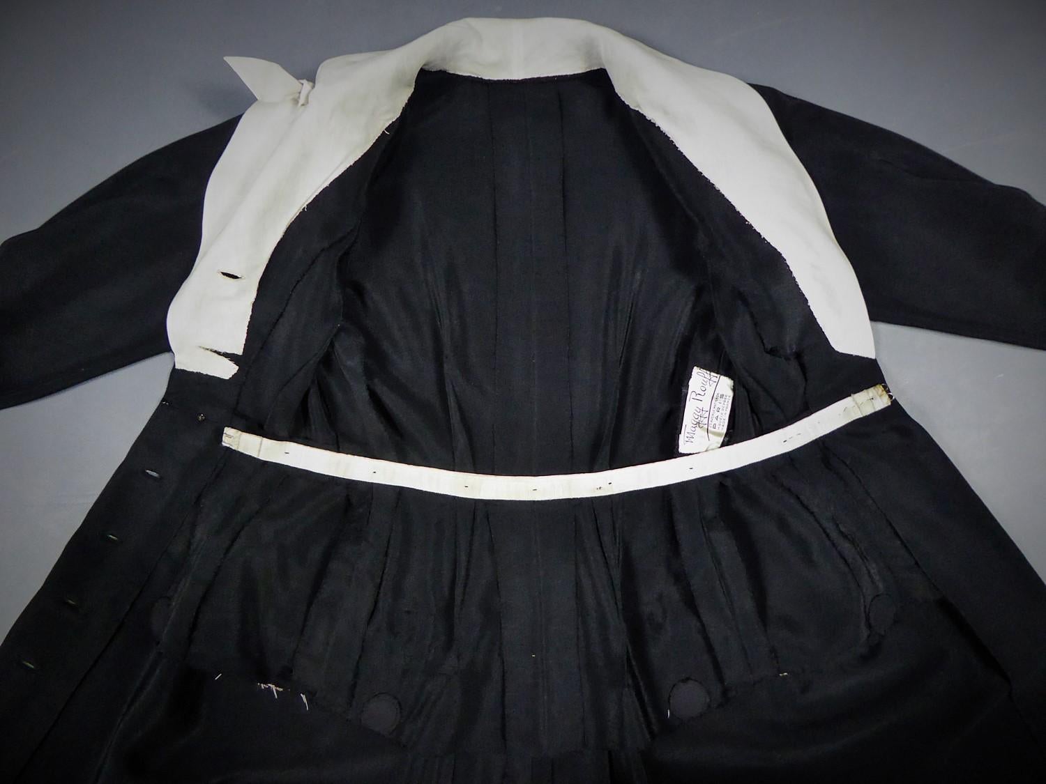 Black A Maggy Rouff French Couture Dinner Dress Circa 1950