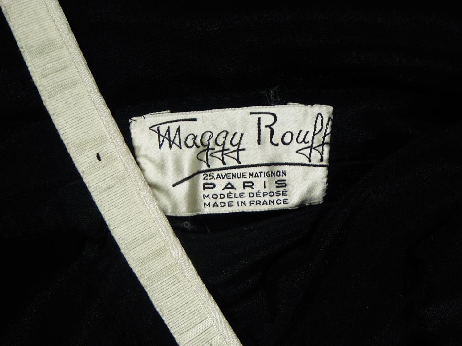 A Maggy Rouff French Couture Dinner Dress Circa 1950 In Good Condition In Toulon, FR