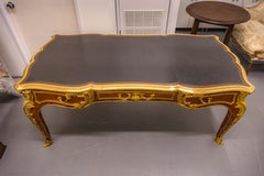 A magnificent 19th century French Louis XV bureau plat