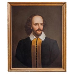 A Magnificent and Rare Portrait Painting of William Shakespeare, Circa 1870 C.