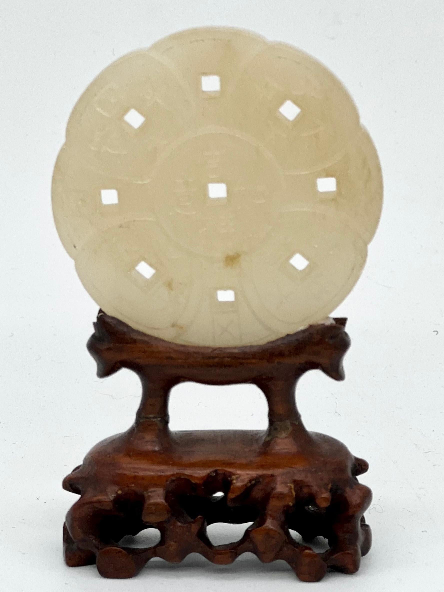 A Magnificent Antique Chinese Natural Nephrite Jade Plaque . 19th C For Sale 1
