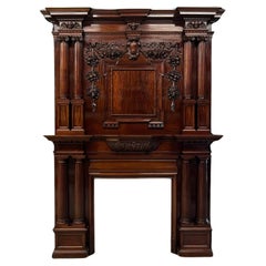 A magnificent Antique English wooden mantelpiece of exceptional quality.