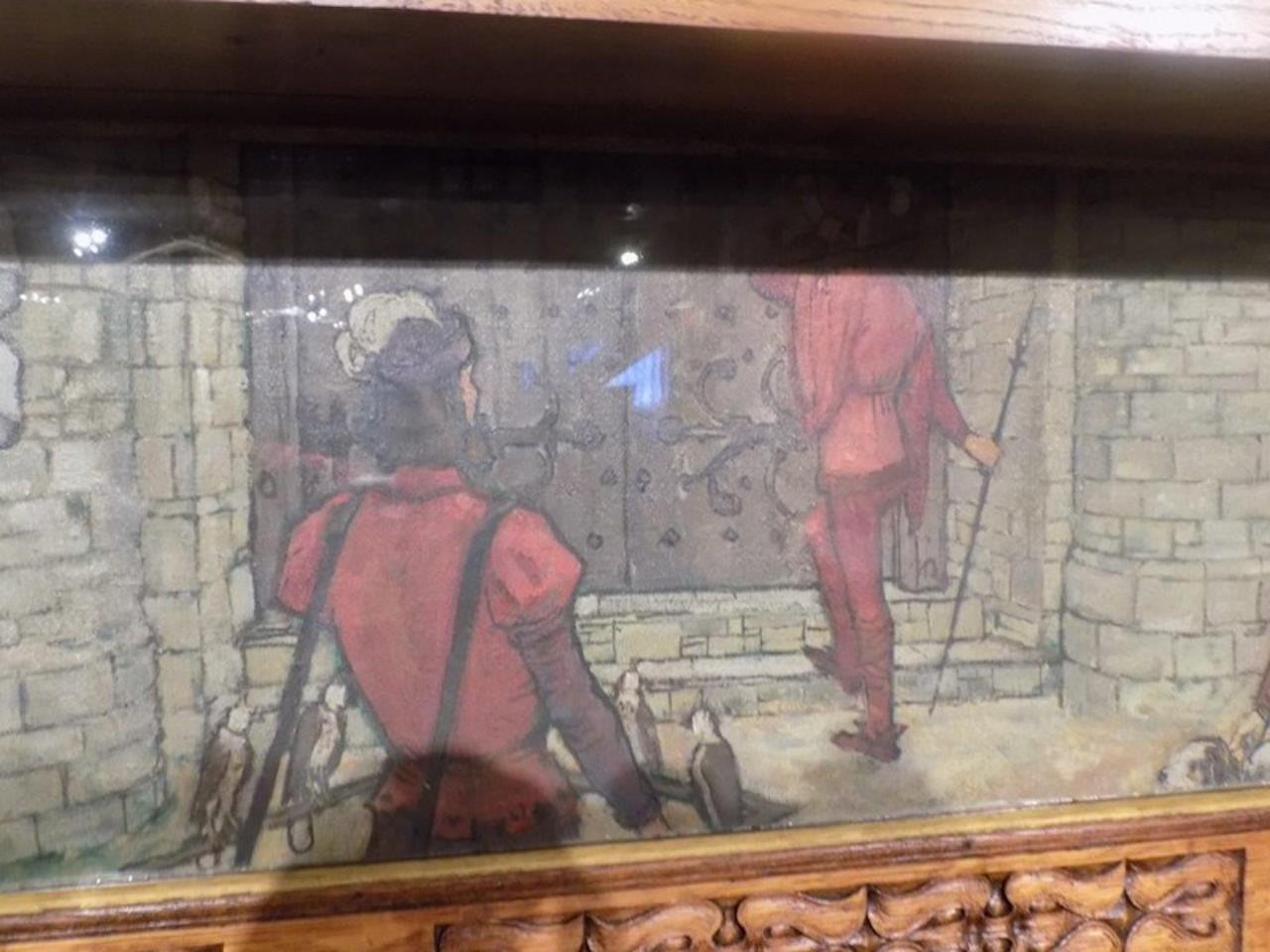 A magnificent Arts & Crafts Period oak fireplace probably by Edgar Wood In Good Condition For Sale In Darwen, GB