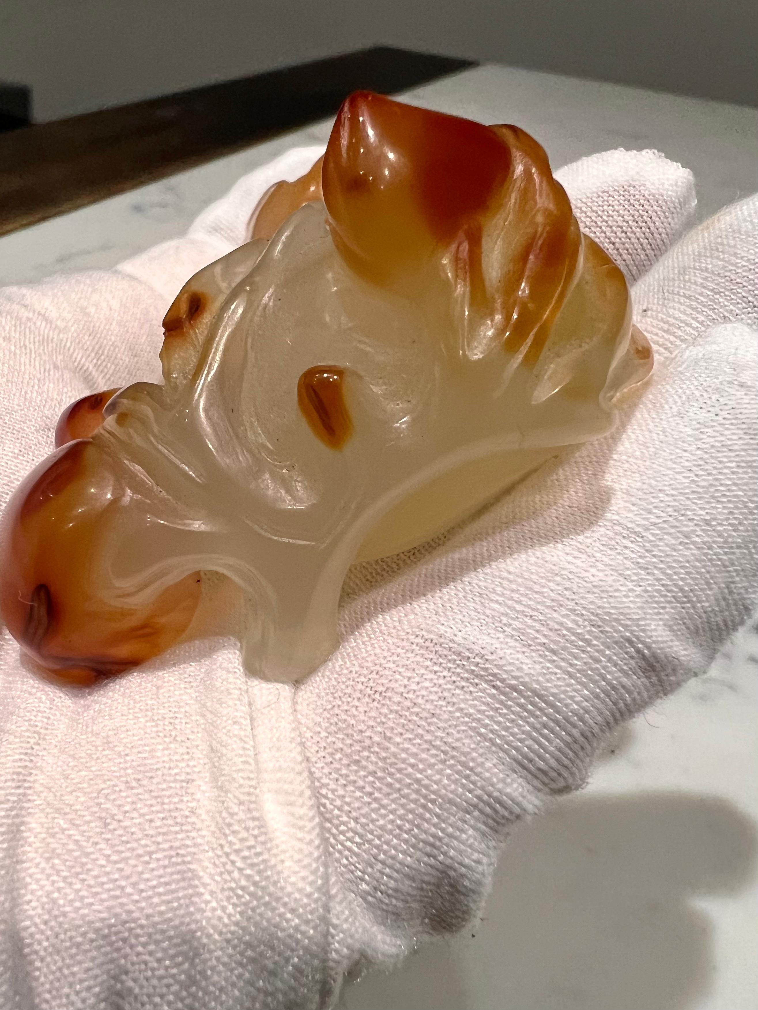 A Magnificent Chinese Carnelian Agate Snuff Bottle. Qing Dynasty  For Sale 6