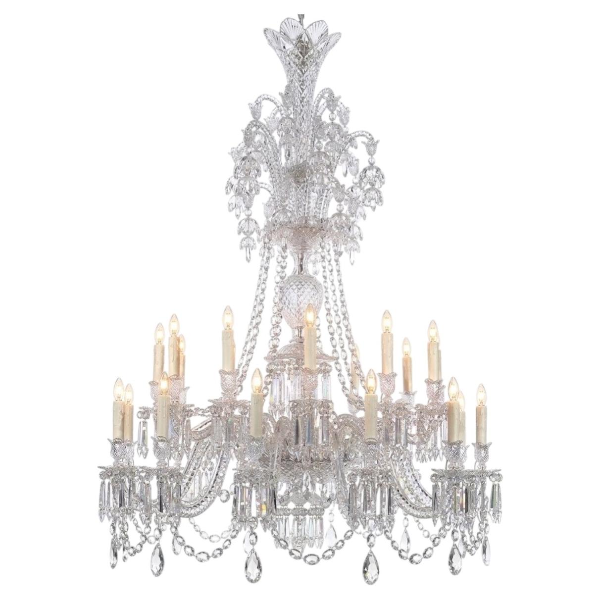 A Magnificent Cut Crystal Chandelier For Sale
