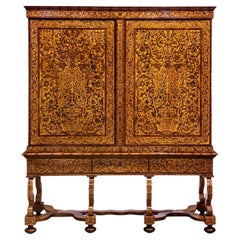 Used A magnificent Dutch marquetry cabinet on stand, by Jan van Mekeren (1658-1733) 