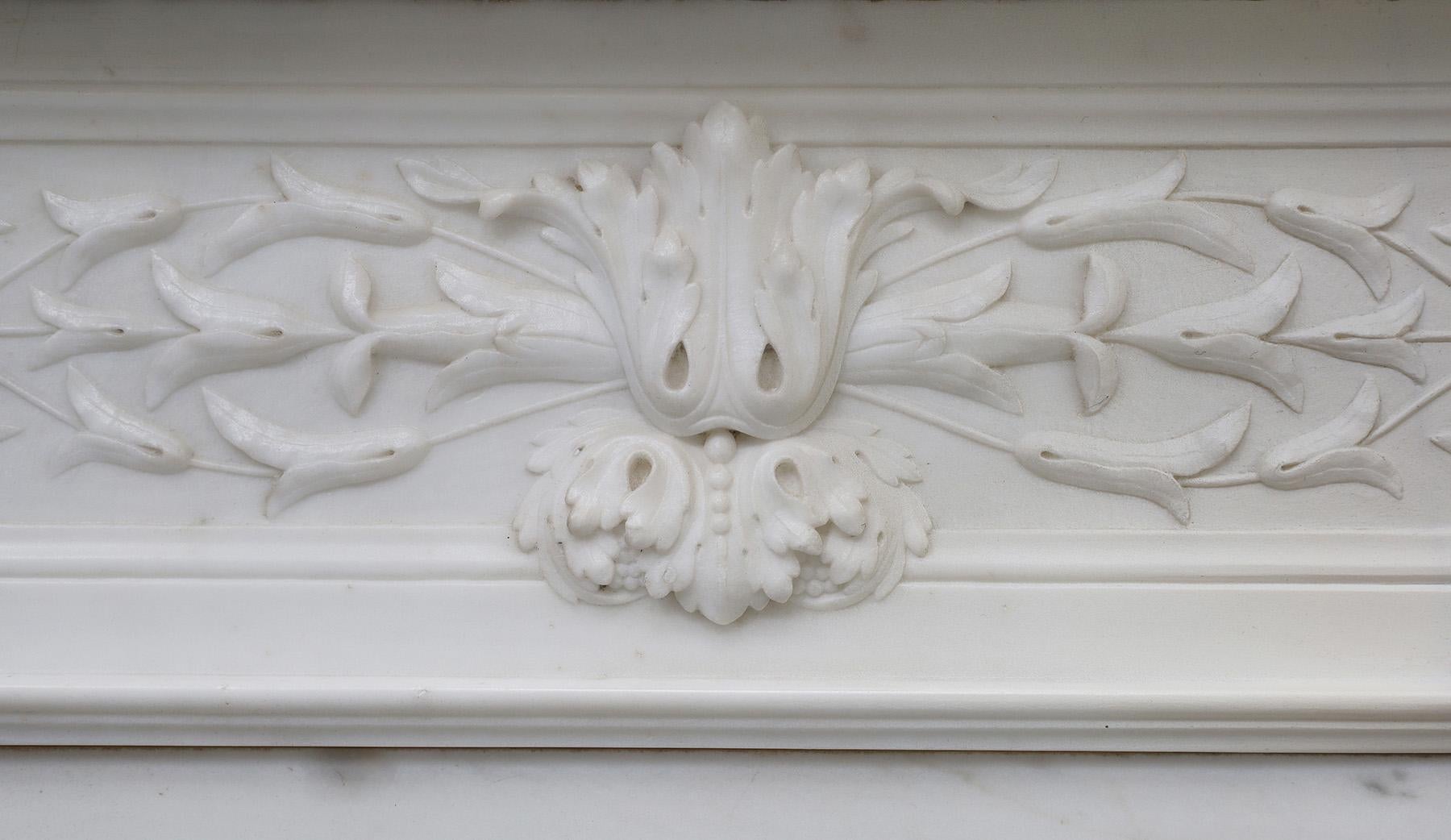 Statuary Marble A Magnificent Finely Carved Statuary William IV Chimneypiece For Sale