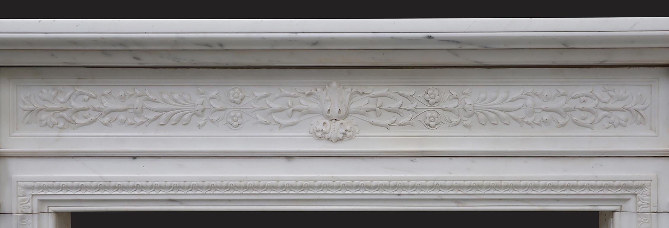 A Magnificent Finely Carved Statuary William IV Chimneypiece For Sale 1