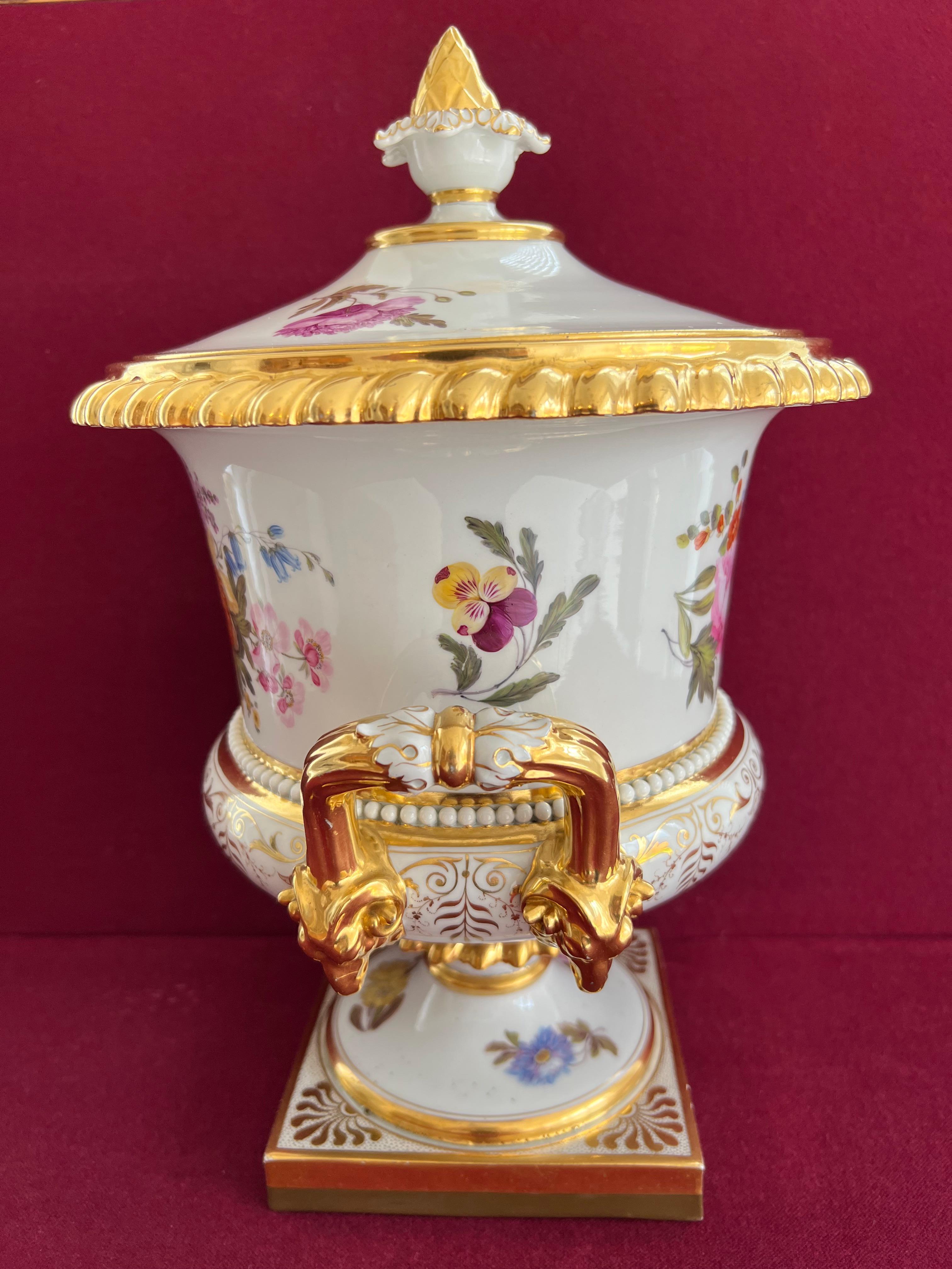 19th Century Magnificent Flight, Barr and Barr Worcester Ice Pail, circa 1820-1830