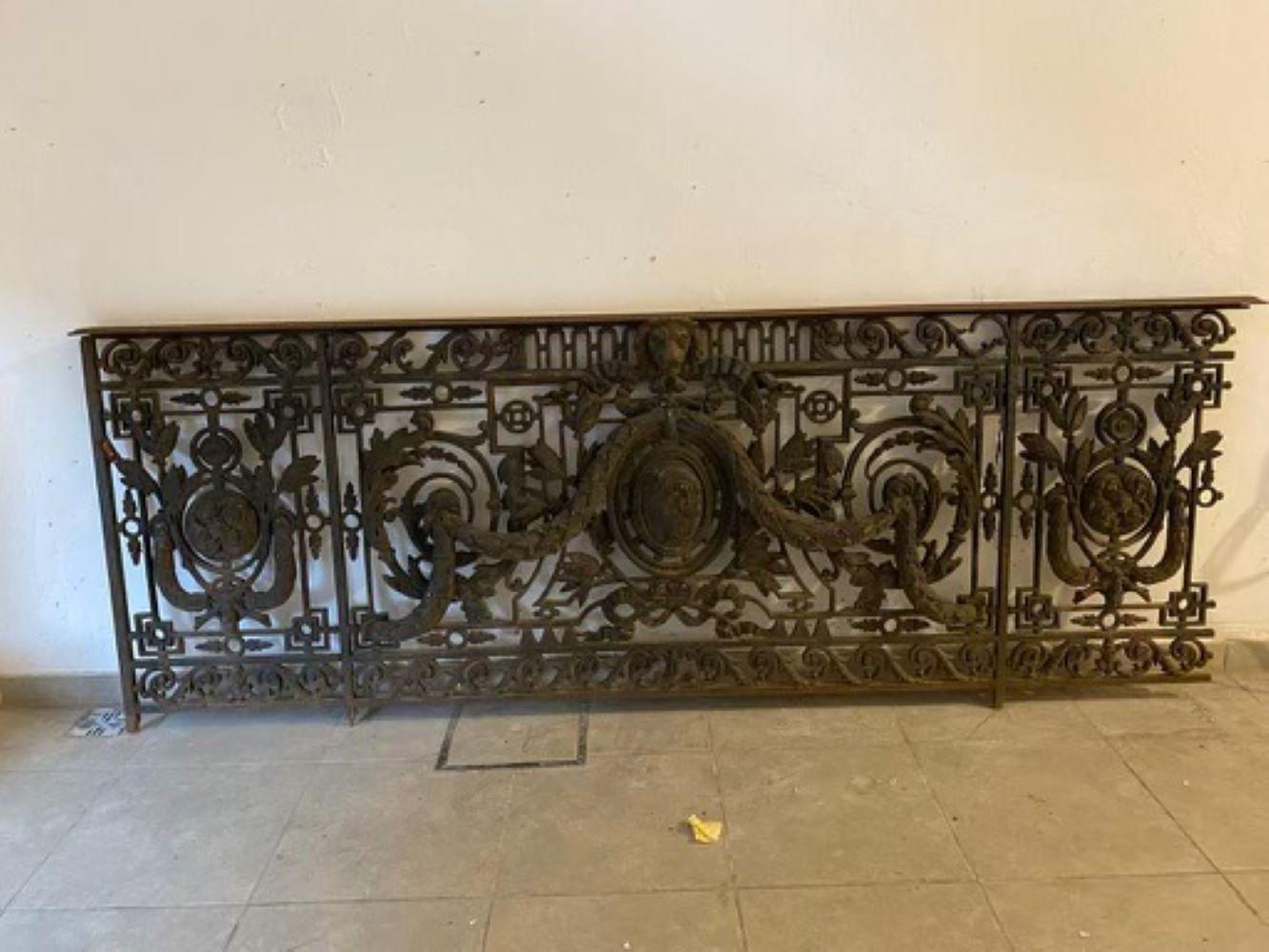 A Magnificent French Cast Iron Balcony, now converted to console.  For Sale 9