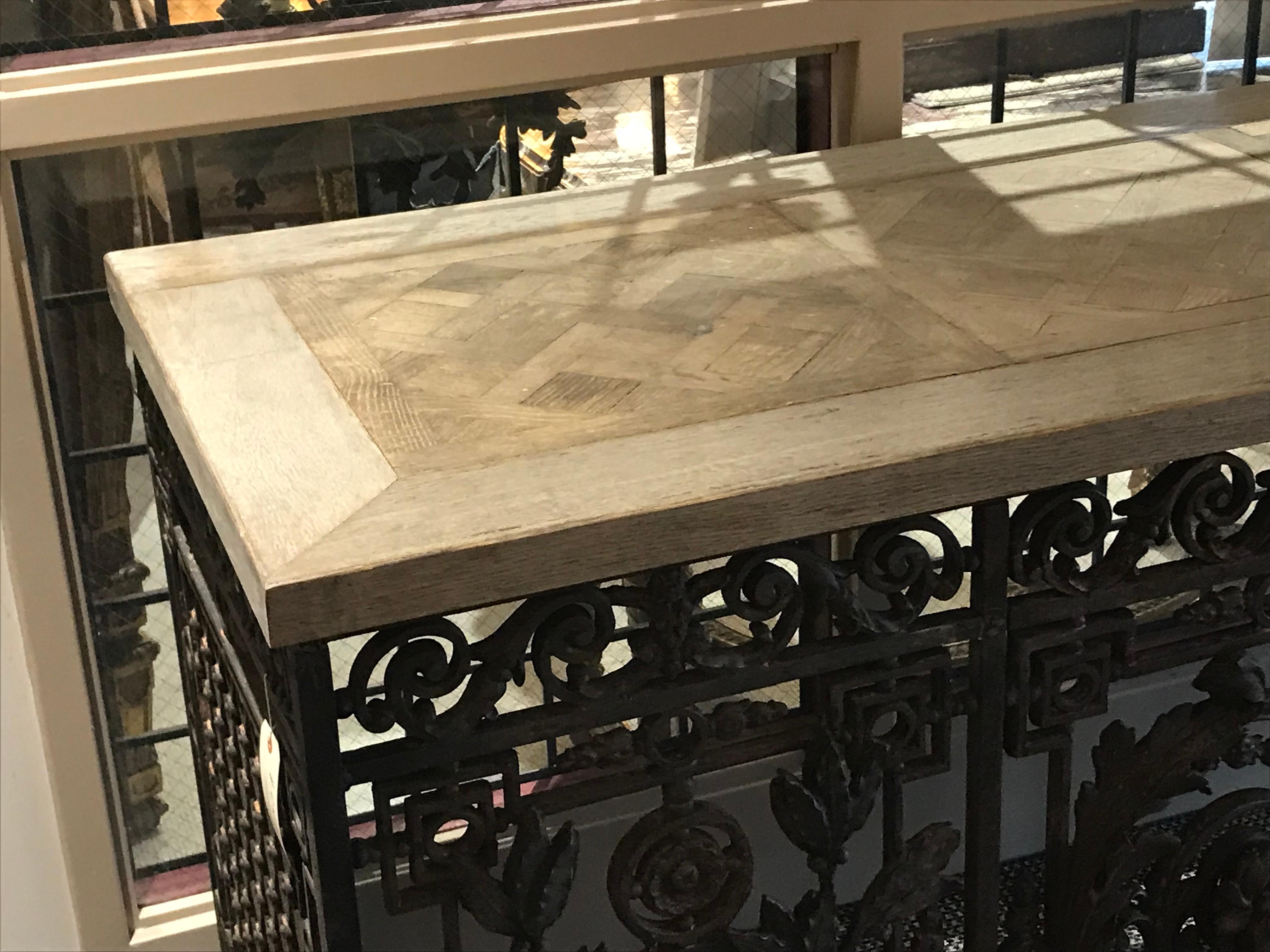 Louis XIV A Magnificent French Cast Iron Balcony, now converted to console. For Sale