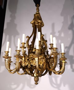 A Magnificent Gilt Bronze Chandelier in the Regence Taste