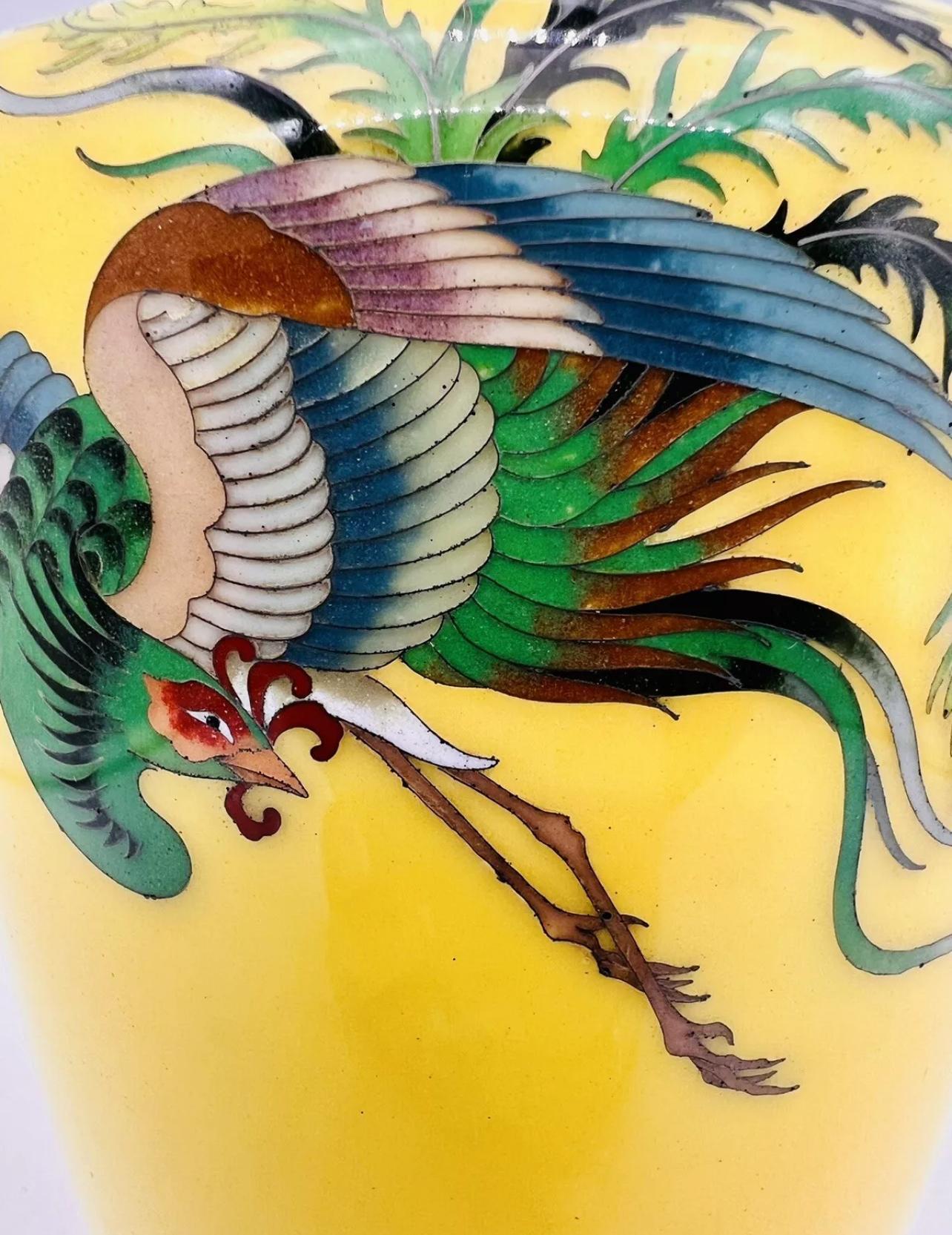 A Magnificent Japanese Antique Cloisonne Enamel Vase  By Ando Jubei. Taisho Era For Sale 11