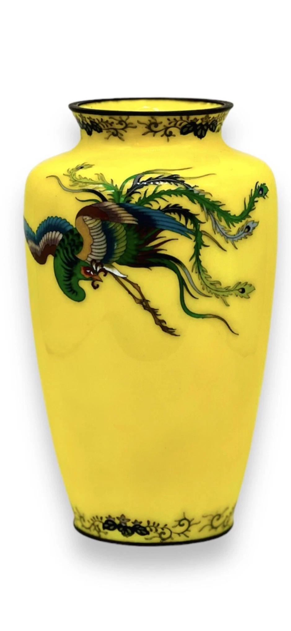 A Magnificent Japanese Antique Cloisonne Enamel Vase  By Ando Jubei. Taisho Era For Sale 12