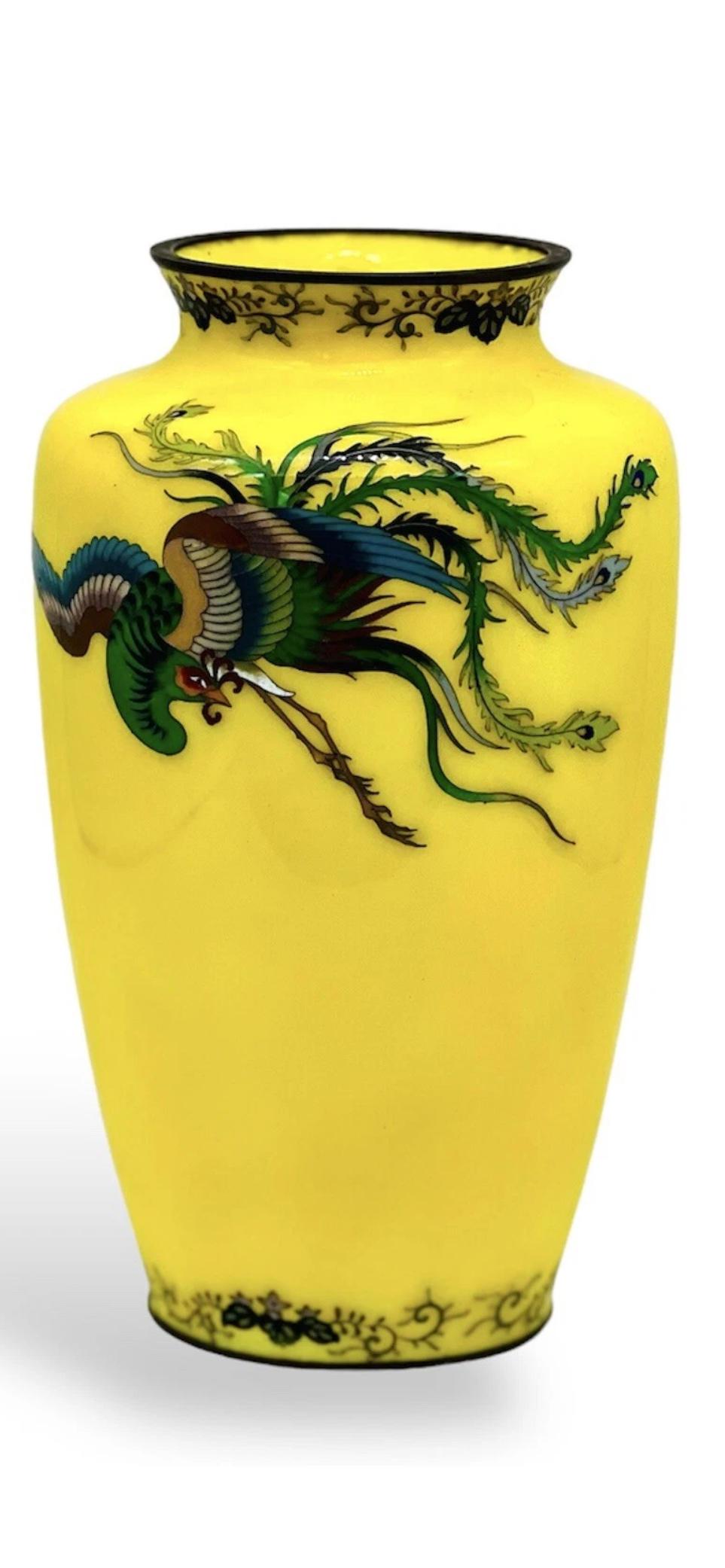 A Magnificent Japanese Antique Cloisonne Enamel Vase  By Ando Jubei. Taisho Era For Sale 15